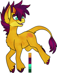 Size: 765x977 | Tagged: safe, artist:velnyx, derpibooru import, oc, oc:lucky, earth pony, pony, horns, male, simple background, solo, stallion, transparent background
