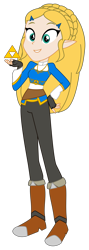 Size: 1416x3970 | Tagged: safe, artist:lhenao, artist:selenaede, derpibooru import, human, equestria girls, barely eqg related, base used, boots, clothes, crossover, equestria girls style, equestria girls-ified, fingerless gloves, gloves, hand on hip, high heel boots, high heels, hylian, princess zelda, shoes, simple background, solo, the legend of zelda, the legend of zelda: breath of the wild, transparent background, triforce