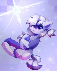 Size: 1258x1570 | Tagged: safe, artist:starrcoma, derpibooru import, oc, oc only, pony, unicorn, abstract background, female, mare, open mouth, solo