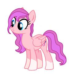 Size: 1061x1127 | Tagged: safe, artist:naturajellyfish, derpibooru import, oc, oc only, oc:charmine, pegasus, pony, base used, deleted from derpibooru, pegasus oc, pink coat, pink hair, simple background, solo, transparent background