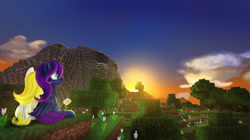 Size: 1920x1075 | Tagged: safe, artist:cxynbl, derpibooru import, oc, oc only, alicorn, pony, minecraft, scenery, solo