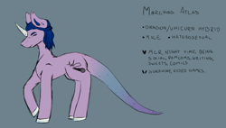 Size: 1900x1080 | Tagged: safe, artist:totallyadorito, derpibooru import, oc, oc:marching atlas, dracony, hybrid, unicorn, horn, interspecies offspring, male, offspring, parent:rarity, parent:spike, parents:sparity, simple background