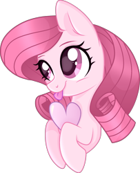 Size: 1570x1929 | Tagged: safe, artist:guruyunus17, derpibooru import, oc, oc only, oc:annisa trihapsari, earth pony, pony, :p, base used, cute, daaaaaaaaaaaw, earth pony oc, female, happy, heart, indonesia, mare, medibang paint, ocbetes, simple background, solo, tongue, tongue out, transparent background