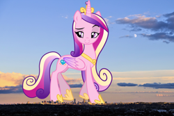 Size: 3000x2000 | Tagged: safe, artist:rustle-rose, artist:thegiantponyfan, derpibooru import, princess cadance, alicorn, pony, boston, crown, female, giant alicorn, giant cadance, giant pony, giantess, highrise ponies, irl, jewelry, macro, mare, massachusetts, mega giant, photo, ponies in real life, regalia