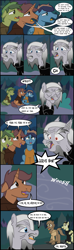 Size: 1280x4302 | Tagged: safe, artist:mr100dragon100, derpibooru import, oc, oc:thomas the wolfpony, bat pony, earth pony, pegasus, undead, unicorn, vampire, comic:a king's journey home, comic, dark forest au's dracula, dark forest au's phantom of the opera (erik), forest, vampire hunter