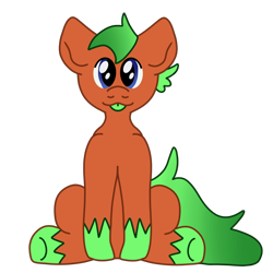 Size: 2000x2000 | Tagged: safe, artist:kaifurry, derpibooru exclusive, derpibooru import, oc, oc only, oc:kp, earth pony, pony, 2022 community collab, :p, derpibooru community collaboration, gradient mane, high res, looking at you, simple background, sitting, solo, tongue, tongue out, transparent background, underhoof