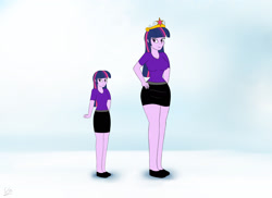 Size: 1920x1397 | Tagged: safe, artist:egstudios93, derpibooru import, twilight sparkle, human, ascension enhancement, big crown thingy, element of magic, female, giantess, hips, humanized, jewelry, macro, regalia