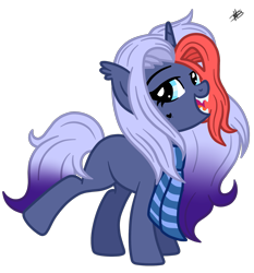 Size: 1913x2050 | Tagged: safe, artist:princessmoonsilver, derpibooru import, oc, oc:eleanor, pony, unicorn, clothes, fangs, female, mare, scarf, simple background, solo, transparent background