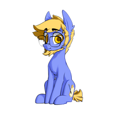 Size: 1523x1577 | Tagged: safe, artist:blue ink, derpibooru import, oc, oc only, oc:blue ink, pony, 2022 community collab, derpibooru community collaboration, glasses, simple background, solo, transparent background