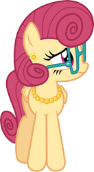 Size: 3000x5477 | Tagged: safe, artist:cloudyglow, derpibooru import, posey shy, pegasus, pony, flutter brutter, female, glasses, jewelry, mare, necklace, pearl necklace, simple background, solo, transparent background, vector