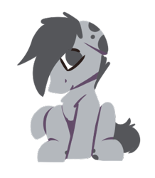 Size: 334x383 | Tagged: safe, artist:rhythmpixel, derpibooru import, oc, oc only, oc:broken symmetry, earth pony, pony, digital art, ears, floppy ears, simple background, transparent background