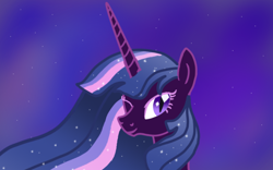 Size: 1920x1200 | Tagged: safe, artist:naturajellyfish, derpibooru import, twilight sparkle, alicorn, looking at you, nightmare twilight, nightmarified, smiling, smiling at you