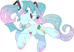 Size: 1600x1121 | Tagged: safe, artist:rohans-ponies, derpibooru import, earth pony, pony, anime, female, hatsune miku, mare, ponified, simple background, solo, transparent background, vocaloid