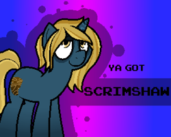 Size: 1000x800 | Tagged: safe, artist:pokefound, oc, oc only, oc:scrimshaw, banned from equestria daily, female, simple background, solo