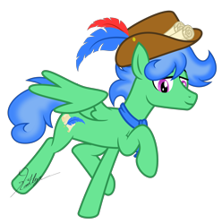 Size: 6000x6040 | Tagged: safe, artist:kaitykat117, derpibooru import, oc, oc only, oc:playwright quill(kaitykat), pegasus, pony, absurd resolution, hat, lidded eyes, looking at you, pegasus oc, quill, scroll, simple background, smiling, smiling at you, solo, transparent background