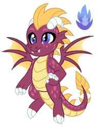 Size: 622x770 | Tagged: safe, artist:madlilon2051, derpibooru import, oc, oc:ruby, dragon, base used, dragon oc, dragoness, eyelashes, female, offspring, parent:garble, parent:princess ember, parents:emble, simple background, smiling, solo, transparent background