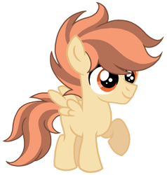 Size: 1214x1277 | Tagged: safe, artist:madlilon2051, derpibooru import, oc, oc only, pegasus, pony, base used, colt, male, offspring, parent:rumble, parent:scootaloo, parents:rumbloo, pegasus oc, raised hoof, raised leg, simple background, smiling, solo, transparent background, wings