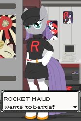 Size: 3200x4800 | Tagged: safe, alternate version, artist:fascismnotincluded, derpibooru import, maud pie, bipedal, pokémon, solo, team rocket