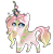 Size: 1024x1054 | Tagged: safe, artist:azure-art-wave, derpibooru import, oc, oc only, oc:floral spirit, kirin, chibi, female, flower, flower in hair, kirin oc, looking at you, simple background, smiling, smiling at you, solo, transparent background