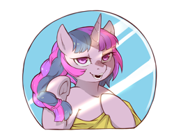 Size: 2000x1539 | Tagged: safe, artist:cold-blooded-twilight, derpibooru import, twilight sparkle, unicorn twilight, pony, unicorn, alternate hairstyle, cold blooded twilight, fangs, female, frog (hoof), looking at you, mare, mirror, open mouth, open smile, ponytail, simple background, smiling, smiling at you, solo, transparent background, underhoof