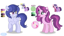 Size: 2596x1484 | Tagged: safe, artist:purplepotato04, derpibooru import, cheerilee, derpy hooves, twilight sparkle, twilight sparkle (alicorn), oc, alicorn, pegasus, pony, unicorn, female, heterochromia, magical lesbian spawn, mare, offspring, parent:cheerilee, parent:twilight sparkle, parents:cheerilight, parents:twerpy