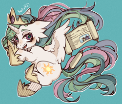 Size: 1000x850 | Tagged: safe, artist:kefirro7, derpibooru import, princess celestia, alicorn, pony, cheek fluff, scroll, smallestia, solo