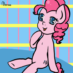 Size: 1024x1024 | Tagged: safe, artist:wrath-marionphauna, derpibooru import, pinkie pie, earth pony, pony, digital art, solo, tongue, tongue out