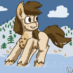 Size: 2000x2000 | Tagged: safe, artist:vohd, derpibooru import, oc, oc only, earth pony, pony, ice skating, snow, snowpony (species), taiga pony, yakutian horse