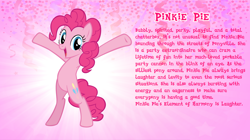 Size: 1280x719 | Tagged: safe, artist:andoanimalia, derpibooru import, pinkie pie, earth pony, pony, bio, bipedal, female, hooves in air, looking at you, mare, open mouth, vector, y pose