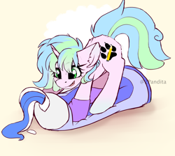 Size: 5092x4554 | Tagged: safe, artist:2pandita, derpibooru import, oc, pony, unicorn, female, mare, micro, solo, toothpaste