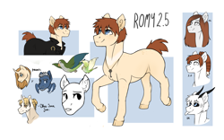 Size: 2558x1600 | Tagged: safe, artist:royvdhel-art, derpibooru import, oc, oc only, oc:romy, bird, pony, unicorn, :p, abstract background, bust, clothes, female, horn, horns, mare, raised hoof, raised leg, smiling, story included, tongue, tongue out, unicorn oc