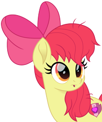 Size: 1258x1500 | Tagged: safe, artist:cloudyglow, derpibooru import, apple bloom, earth pony, pony, growing up is hard to do, bust, female, mare, older, portrait, simple background, solo, transparent background