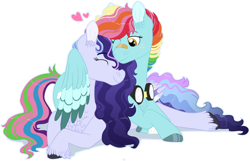 Size: 5738x3694 | Tagged: safe, artist:queenderpyturtle, derpibooru import, oc, oc only, pegasus, pony, female, goggles, hug, lying down, mare, prone, simple background, transparent background, winghug, wings