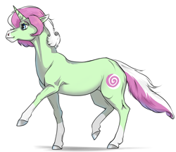 Size: 2789x2399 | Tagged: safe, artist:whitearbalest, derpibooru import, oc, oc:minty horn, pony, unicorn, female, mare, simple background, smiling, solo, white background