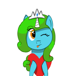 Size: 1024x1024 | Tagged: safe, artist:cloud burst, derpibooru import, oc, oc only, oc:ertha, alicorn, pony, heart, looking at you, mlem, one eye closed, silly, simple background, solo, tongue, tongue out, transparent background, wink, winking at you