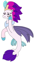 Size: 1616x2920 | Tagged: safe, artist:supahdonarudo, derpibooru import, queen novo, seapony (g4), my little pony: the movie, barnacles, sad, simple background, touching face, transparent background