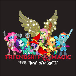 Size: 1400x1400 | Tagged: safe, derpibooru import, applejack, discord, fluttershy, pinkie pie, rainbow dash, rarity, twilight sparkle, dungeons and discords, adventuring party, applejack's hat, barbarian, blue eyes, blue skin, cape, cleric, clothes, cosplay, costume, cowboy hat, druid, dungeons and dragons, fantasy class, flutterdruid, green eyes, hascon, hat, hood, hooded cape, magic wand, mane six, multicolored hair, official, orange hair, orange skin, pen and paper rpg, pink hair, pink skin, purple eyes, purple hair, rainbow hair, rainbow rogue, ranger, red eyes, red hair, rogue, rpg, simple background, sword, wand, weapon, white skin, wings, wizard, yellow hair, yellow skin