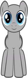 Size: 646x1764 | Tagged: safe, derpibooru import, pony, base, blue eyes, front view, simple background, white background