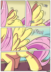 Size: 2480x3507 | Tagged: safe, artist:rex-equinox, derpibooru import, fluttershy, goo, human, original species, pegasus, pony, comic:goop attack, comic, female, human to pony, latex, latex pony, living latex, male to female, mare, rule 63, species swap, transformation, transformation sequence, transgender transformation