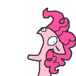 Size: 400x400 | Tagged: safe, artist:askpinkiepieandfriends, derpibooru import, pinkie pie, earth pony, pony, bust, faic, female, gasp, mare, open mouth, simple background, solo, tumblr, white background