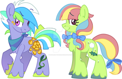 Size: 1600x1034 | Tagged: safe, artist:rohans-ponies, derpibooru import, oc, oc only, oc:precious daffodil, oc:proud carnation, earth pony, pony, female, male, mare, simple background, stallion, transparent background