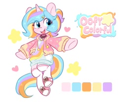 Size: 883x732 | Tagged: safe, artist:colorfulcolor233, derpibooru import, oc, oc only, oc:oofy colorful, pony, unicorn, converse, shoes, solo