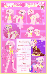 Size: 1953x3071 | Tagged: safe, artist:xwhitedreamsx, derpibooru import, oc, oc:autumn orchid, earth pony, equestria girls, clothes, dress, equestria girls-ified, female, filly, foal, kimono (clothing), rainbow power, rainbow power-ified, reference sheet, solo, young