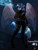 Size: 1080x1440 | Tagged: safe, artist:dimvitrarius, derpibooru import, oc, oc only, oc:corona glow, anthro, pegasus, anthro oc, bodysuit, colored wings, combat knife, cyberpunk, gun, handgun, jacket, knife, laser pistol, pegasus oc, pistol, ponytail, science fiction, skinsuit, skintight clothes, solo, transparent wings, two toned wings, weapon, wings