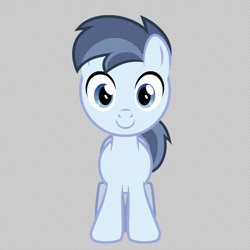 Size: 650x650 | Tagged: safe, artist:hydrusbeta, derpibooru import, edit, shady daze, earth pony, pony, colt, dithering, gray background, looking at you, male, simple background, solo