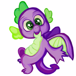 Size: 1600x1600 | Tagged: safe, artist:ponywizardry, derpibooru import, spike, dragon, simple background, solo, white background, winged spike, wings