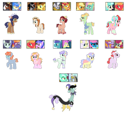 Size: 2833x2531 | Tagged: safe, artist:tragedy-kaz, derpibooru import, big macintosh, braeburn, coco pommel, coloratura, discord, frazzle rock, king sombra, lily lace, lyra heartstrings, ocean flow, open skies, posey shy, sapphire shores, sea swirl, seabreeze, seafoam, steven magnet, sunset shimmer, trouble shoes, zecora, zephyr breeze, oc, oc only, breezie, draconequus, earth pony, pegasus, pony, seapony (g4), unicorn, base used, crack ship offspring, draconequus oc, interspecies offspring, magical gay spawn, magical lesbian spawn, offspring, parent:big macintosh, parent:braeburn, parent:coco pommel, parent:coloratura, parent:discord, parent:frazzle rock, parent:king sombra, parent:lily lace, parent:lyra heartstrings, parent:ocean flow, parent:open skies, parent:posey shy, parent:sapphire shores, parent:sea swirl, parent:seabreeze, parent:steven magnet, parent:sunset shimmer, parent:trouble shoes, parent:zecora, parent:zephyr breeze, screencap reference, simple background, transparent background