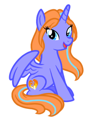 Size: 510x668 | Tagged: safe, artist:wavebreeze234, derpibooru import, oc, oc only, alicorn, pony, alicorn oc, female, horn, mare, simple background, smiling, solo, transparent background, wings