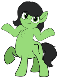 Size: 604x810 | Tagged: safe, artist:smoldix, derpibooru import, edit, oc, oc only, oc:anon filly, centaur, earth pony, pony, ponytaur, taur, base used, female, filly, foal, recolor, shrug, simple background, solo, transparent background