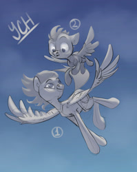 Size: 1519x1908 | Tagged: safe, artist:yarugreat, derpibooru import, oc, alicorn, bat pony, pegasus, pony, commission, cute, female, filly, flying, flying lesson, foal, mother and child, parent and child, siblings, sisters, wings, ych sketch, your character here